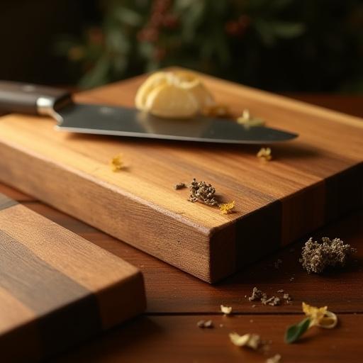 Tagliere e oggetti d'arredo in legno di ulivo recuperato